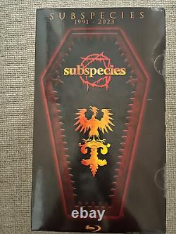 SUBSPECIES 1991 2023 Deluxe Coffin Box Full Moon 6 Blu-Ray Set + CD + Toy