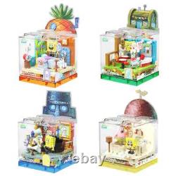 SpongeBob Building Blocks Set Patrick, Squidward & Krusty Krab Model Toys