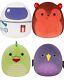 Squishmallows Veefriends Full Set Of 4 Astronaut, Hedgehog, Iguana, Kiwi 12inch