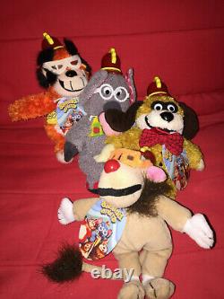 THE BANANA SPLITS SOFT TOYS COMPLETE FULL SET WITH TAGS PLUSH x4