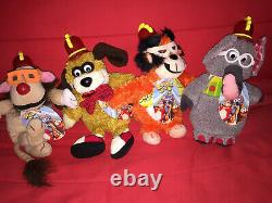 THE BANANA SPLITS SOFT TOYS COMPLETE FULL SET WITH TAGS PLUSH x4