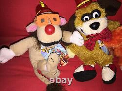 THE BANANA SPLITS SOFT TOYS COMPLETE FULL SET WITH TAGS PLUSH x4