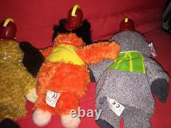 THE BANANA SPLITS SOFT TOYS COMPLETE FULL SET WITH TAGS PLUSH x4