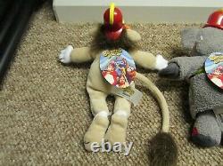 THE BANANA SPLITS SOFT TOYS COMPLETE FULL SET WITH TAGS PLUSH x4