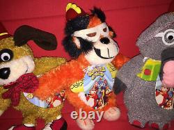 THE BANANA SPLITS SOFT TOYS COMPLETE FULL SET WITH TAGS PLUSH x4