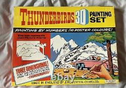 THUNDERBIRDS 3D Painting Sets Full Set Of 4 UNUSED 1965 JR21