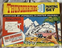 THUNDERBIRDS 3D Painting Sets Full Set Of 4 UNUSED 1965 JR21