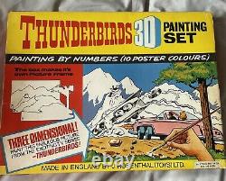 THUNDERBIRDS 3D Painting Sets Full Set Of 4 UNUSED 1965 JR21