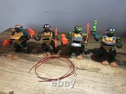 Teenage Mutant Ninja Turtles TMNT Ninja Power Pizza Tossing Full Set 4