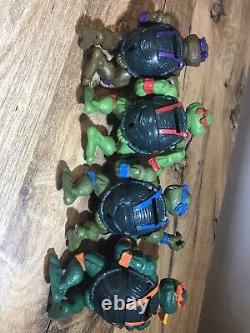 Teenage Mutant Ninja Turtles TMNT Ninja Power Pizza Tossing Full Set 4