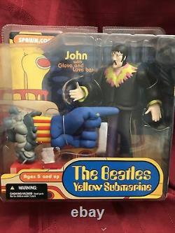 The Beatles Yellow Submarine Action Figures Full Set McFalrane Toys 2004 NEW