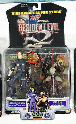 Toy Biz Resident Evil 2 Full Basic Set of 3 William G-3 Leon Claire Sealed 1998