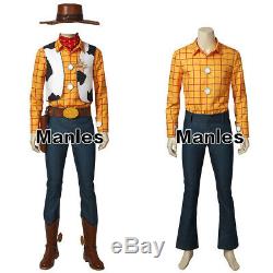Toy Story Costume Woody Cosplay Cowboy Mascot Adult Men Outfits Halloween Suit