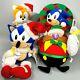 Very Rare 1994 Sega Sonic The Hedgehog X Mas Full Set 4 Christmas Plush Doll Toy