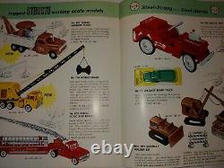 Vintage Original 1961 Structo Toys 12 Page Full Color Catalog, Trucks, Sets, Mint