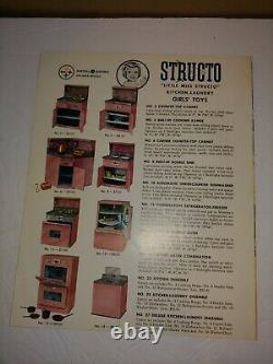Vintage Original 1961 Structo Toys 12 Page Full Color Catalog, Trucks, Sets, Mint