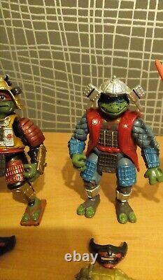 Vintage TMNT Movie 3 TURTLES 1993 Playmates Samurai Full Set, castle guard horse