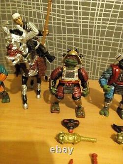 Vintage TMNT Movie 3 TURTLES 1993 Playmates Samurai Full Set, castle guard horse