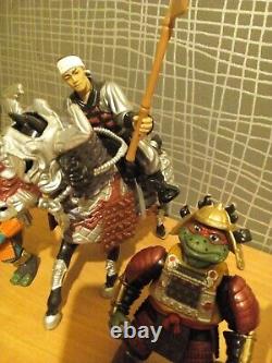 Vintage TMNT Movie 3 TURTLES 1993 Playmates Samurai Full Set, castle guard horse