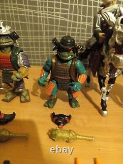 Vintage TMNT Movie 3 TURTLES 1993 Playmates Samurai Full Set, castle guard horse