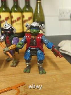 Vintage TMNT Movie 3 TURTLES 1993 Playmates Samurai Full Set w / Accessories