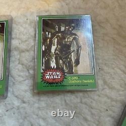 Vintage star wars topps green collecting cards full set c3-po error card 207