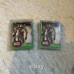 Vintage star wars topps green collecting cards full set c3-po error card 207