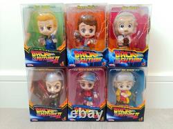X6 Back to the Future Hot Toys FULL SET Cosbaby Marty, Doc, Biff, Griff Tannen