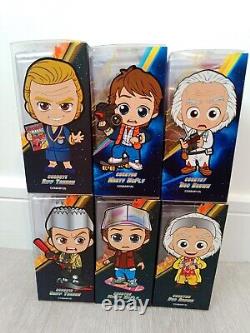 X6 Back to the Future Hot Toys FULL SET Cosbaby Marty, Doc, Biff, Griff Tannen