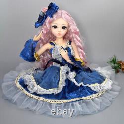 1/3 Poupée BJD 24 pouces Fille avec Maquillage du Visage et Tenue Complète de Robes Jouet