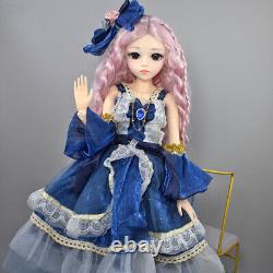 1/3 Poupée BJD 24 pouces Fille avec Maquillage du Visage et Tenue Complète de Robes Jouet