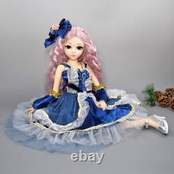 1/3 Poupée BJD 24 pouces Fille avec Maquillage du Visage et Tenue Complète de Robes Jouet