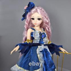 1/3 Poupée BJD 24 pouces Fille avec Maquillage du Visage et Tenue Complète de Robes Jouet