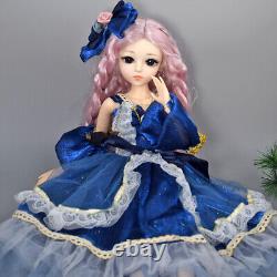 1/3 Poupée BJD 24 pouces Fille avec Maquillage du Visage et Tenue Complète de Robes Jouet