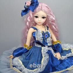 1/3 Poupée BJD 24 pouces Fille avec Maquillage du Visage et Tenue Complète de Robes Jouet