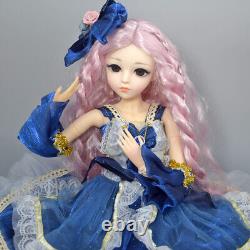 1/3 Poupée BJD 24 pouces Fille avec Maquillage du Visage et Tenue Complète de Robes Jouet