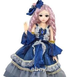 1/3 Poupée BJD 24 pouces Fille avec Maquillage du Visage et Tenue Complète de Robes Jouet