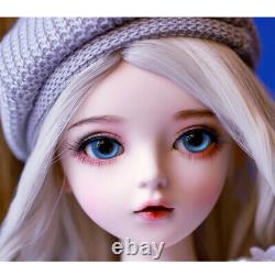 1/3 Poupée BJD Full SET Fille Corps à Articulations Sphériques Maquillage Visage Yeux Tenues Jouet