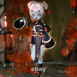 1/6 Poupée BJD Ensemble Complet Fille Féerique Jouet Cadeau Corps en Résine Articulé à Billes Yeux Perruque Tenues