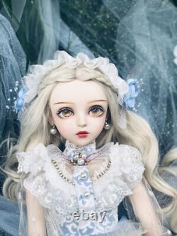 24 1/3 Bjd Doll Ball Jointed Girl + Wig Vêtements Chaussures Yeux Maquillage Jouet Complet