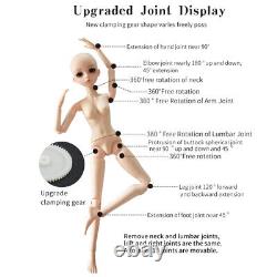 24 Ensemble complet de poupée articulée BJD Ball Jointed Doll 1/3 avec Costume Rose Joint Mobile Amélioré