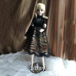 24en 1/3 Bjd Doll Girl Joint Movable Ensemble Complet Robe Chaussures Outfits Perruques Jouet Yeux