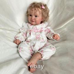50cm/60cm Reborn Doll Cute Girl Doll Blond Rooted Hair Clothes Full Set Jouet