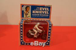 70 Evel Knievel Diecast Ensemble Complet! Ideal Toy Stunt Moto Cycle Casse-cou