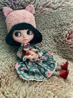 Amelie Ooak Custom Blythe Par Lelioartdolls Full Set + Jouet