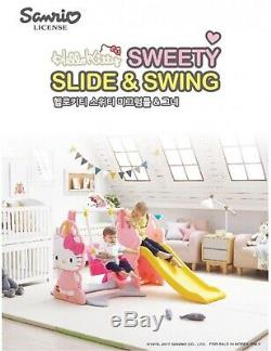 Bonjour Kitty Sweety Montée & Slide Avec Swing Ensemble Complet Pour Les Enfants Jouet Intérieur / Extérieur