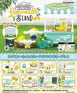 Collection complète de jouets RE-MENT Sanrio Cinnamoroll Lemonade Stand, 8 types.