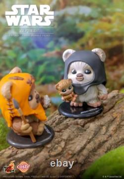 Collection de figurines Cosbi Bobble-Head Ewoks Star Wars Hot Toys (Set de 8)