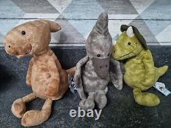 Dinosaures Jellycat 3 ensemble complet retiré HTF BNWT