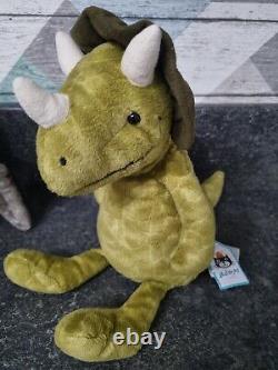 Dinosaures Jellycat 3 ensemble complet retiré HTF BNWT